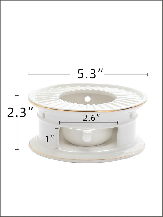 Teapot Warmers Ceramic Teapot Warmer Coffee and Milk Tea Warmer Tea Set(with Candle Hold)