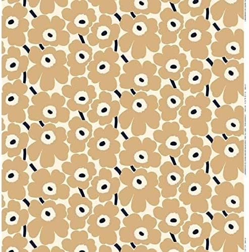 MARIMEKKO Pieni Unikko Pot Holder with Hanging Loop – Refine Your Kitchen Décor with Our Floral Pot Holders — Beige Pot Holders for Kitchen & Oven (8" L x 8" W)