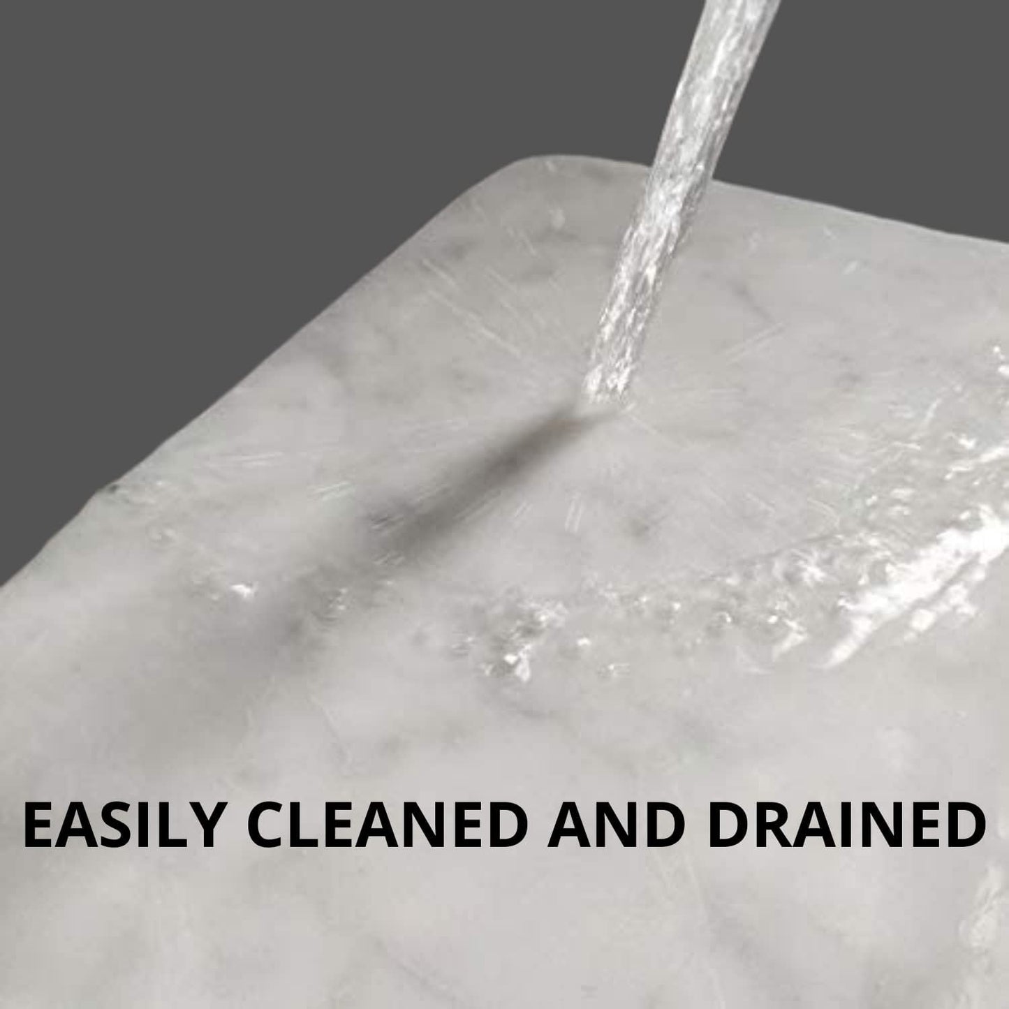 KC KULLICRAFT 8×12 Inches White Marble Cheese & Charcuterie Serving Board – Natural Marble Cutting Board & Pastry Slab with Non‑Slip Feet – Premium Stone Kitchen Tray Gift.