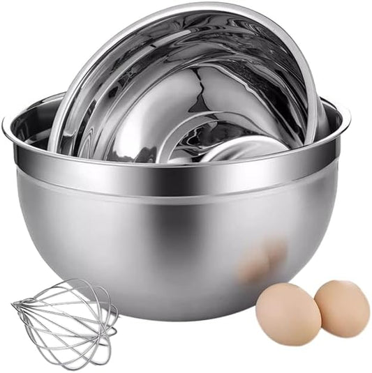 Stainless Steel Mixing Bowl for Baking Cooking and Food Storage Metal Kitchen Aid Mixing Bowls 5 Quart