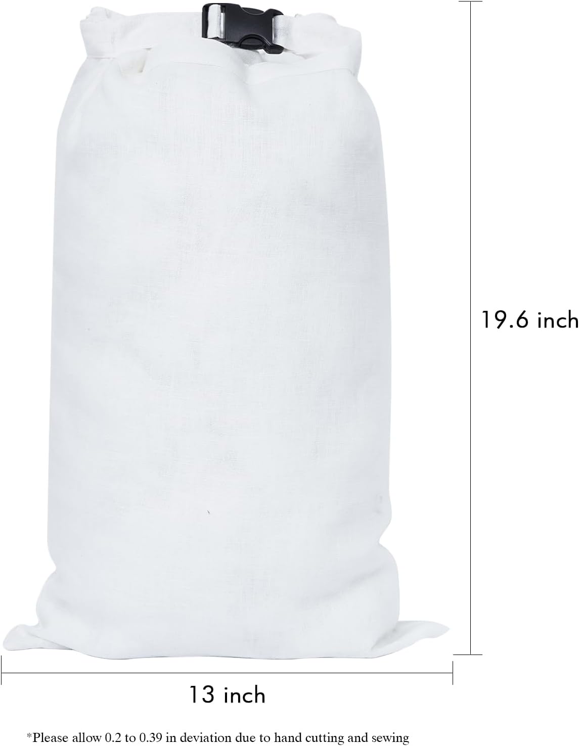 2 Pcs 100% Linen Bread Bags for Homemade Bread 13 x 19.6 Inches Reusable Sourdough Bread Storage Bag with Zipper (White)