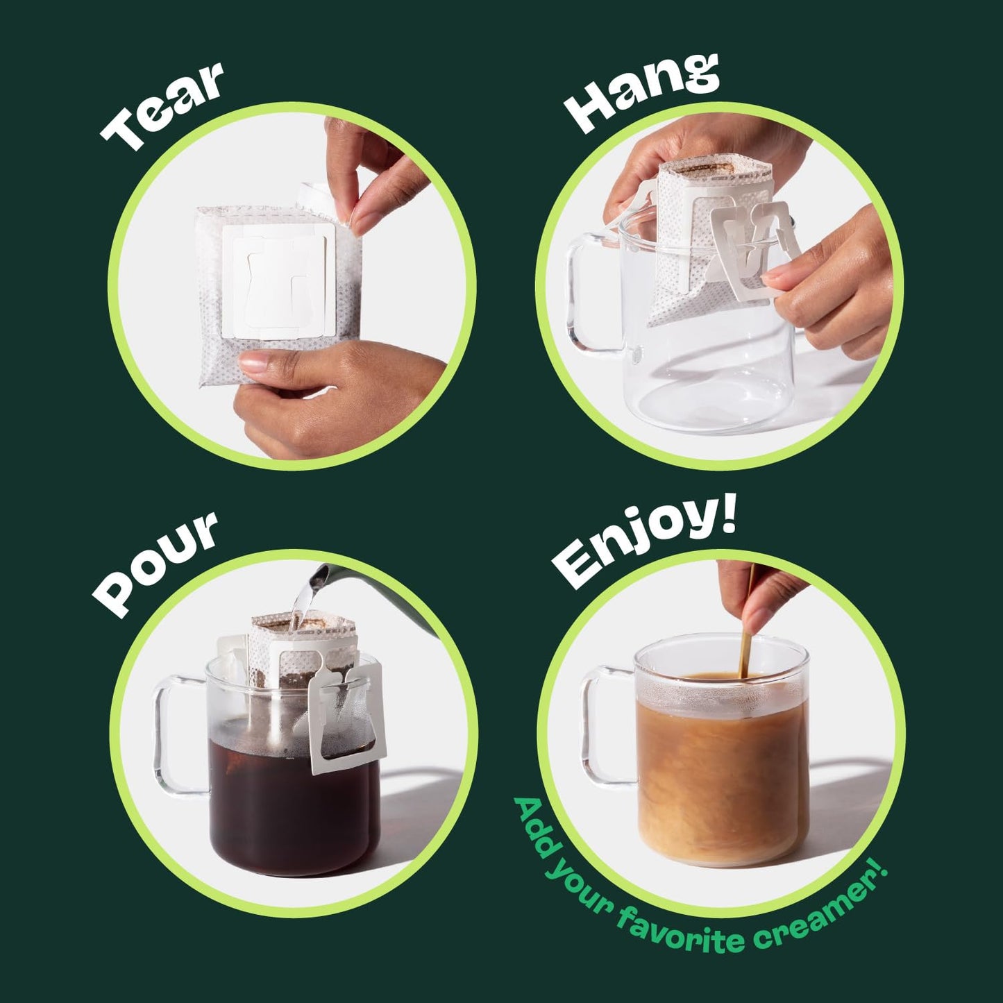 Copper Cow Coffee Premium Pour Over Single-Serve Vietnamese Coffee Pouches (8 pack) | Decaf | Dark Roast | Convenient Vietnamese Ground Coffee Packets, Travel Friendly