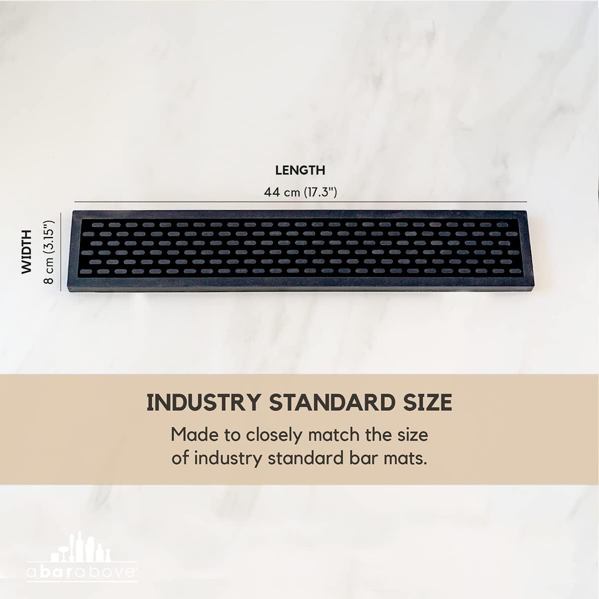 Premium A Bar Above Heavy Duty Bar Mat, Food Safe Silicone Mat, Mats for Bartending and Coffee, Commercial Strength Bartender Accessories, Dish Drying Mats for Kitchen Counter, Barista Accessories