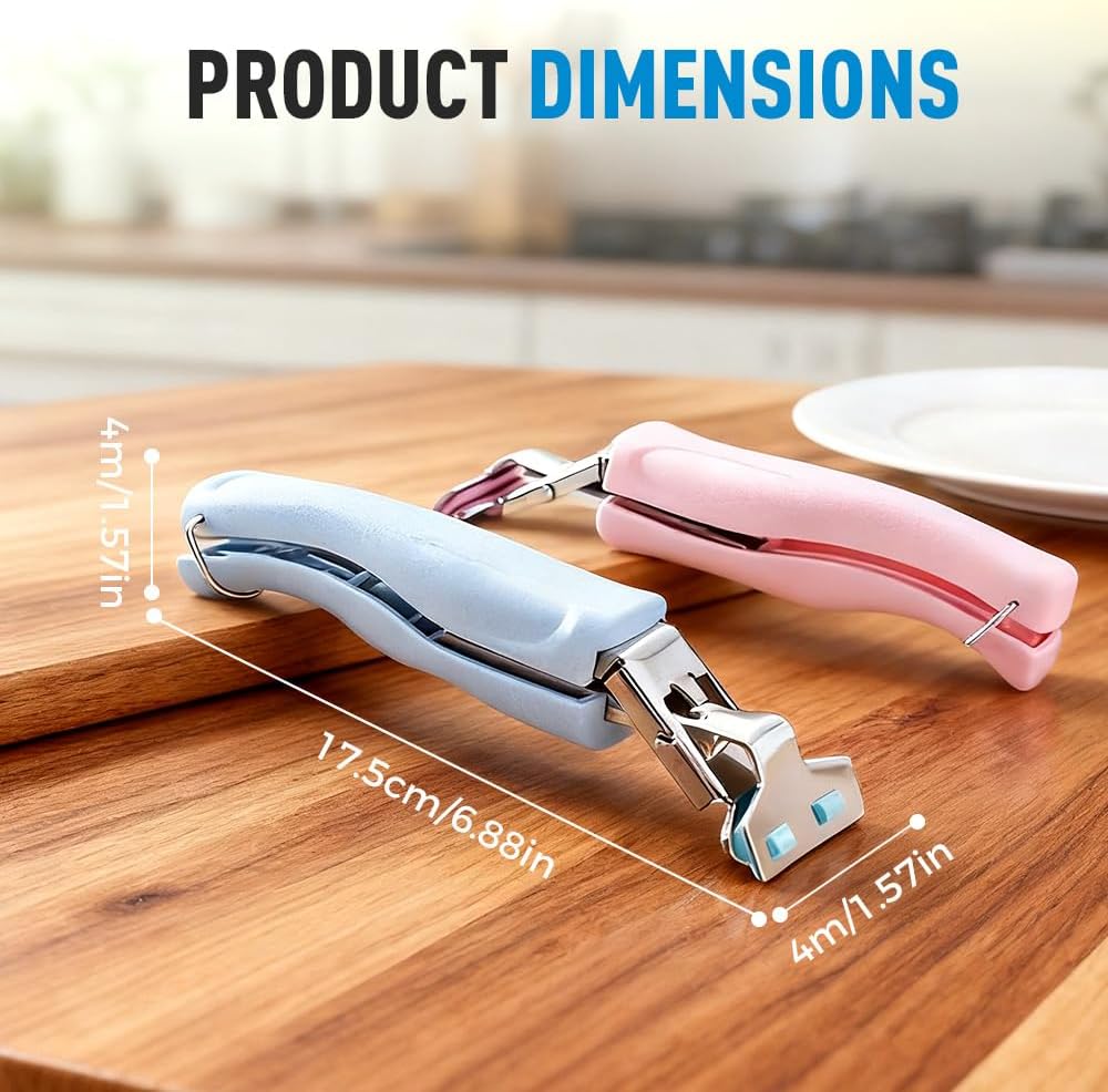 3 Pcs Hot Plate Grippers, 2026 Upgraded Multi Purpose Hot Plate Gripper, Anti-Scald Bowl Dish Grippers for Kitchen (Blue)