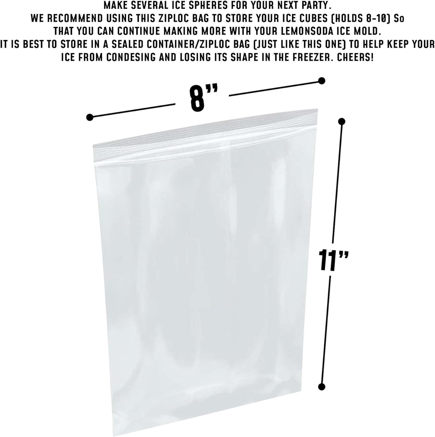 Lemonsoda Premium Clear Ice Ball Maker - 2 Large Round Ice Mold - 2.4" Ice - Round Ice Tray for Bourbon and Whiskey - Large Sphere Ice Cube Molds for Drinks