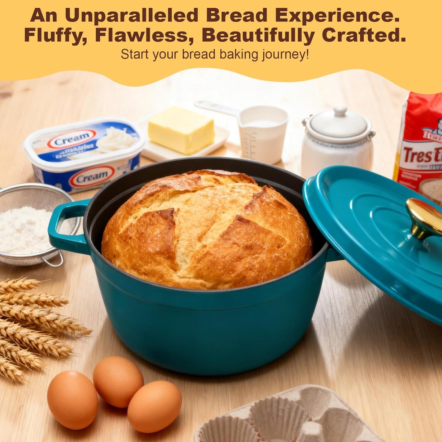 Upgraded All-Inclusive 𝗣𝗥𝗘𝗠𝗜𝗨𝗠 Sourdough Starter Kit with Pot, Sourdough Bread Baking Supplies, 34 Oz Starter Jar, 2 Banneton Bread Proofing Baskets, Scraper, Scale, Lame, Sour Dough Tools