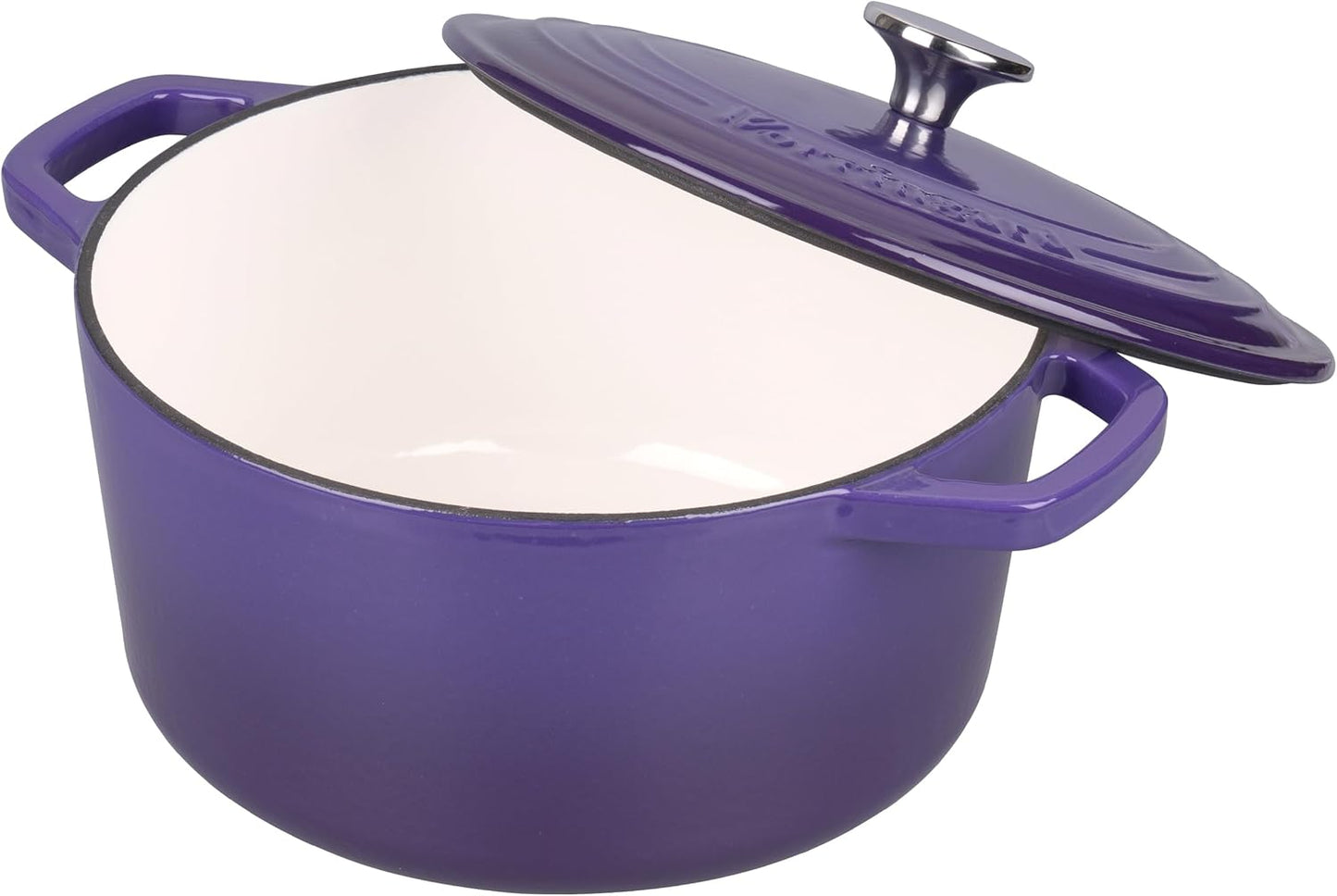 Enameled Cast Iron Dutch Oven Pot with Lid, for Bread Baking, Round Bread Oven- include Sourdough Bread Baking Supplies Set, 4.5QT, Purple