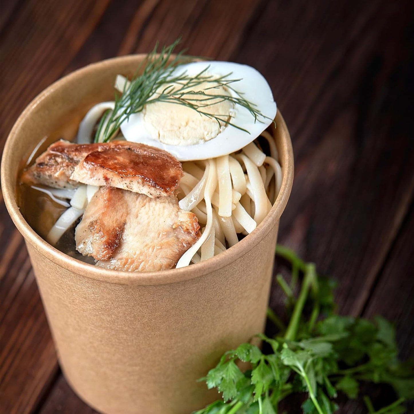 Paper Soup Bowls with Lids, Disposable Ice Cream Cups Kraft Paper Soup Bowls 26oz To Go Soup Containers with Lids for Hot Soups, Food Storage, Ice Creams(10 Sets, 26 oz)