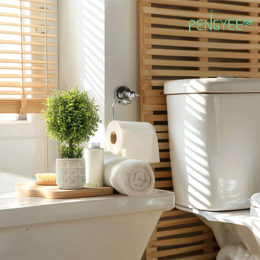 3 Pack Small Fake Plants in Farmhouse Concrete Planter, Artificial Boxwood Topiary Plants Indoor for Home Decor, Small Faux Plants for Bathroom Bedroom Shelf Office Table Kitchen Room Decor