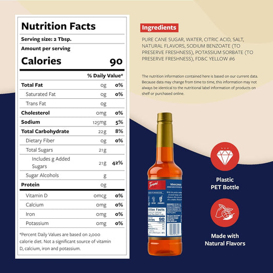 Torani Mangonada Syrup, Flavoring for Iced Tea, Lemonade, Sodas, and Cocktails, Pump Included, 25.4 Fl Oz