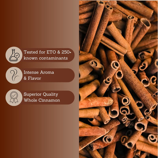 Tribal Trail Organic Ceylon Cinnamon Sticks | 2.12 oz | USDA Organic & Non-GMO | Recyclable Kraft Bags | Best for Cooking, Coffee, Teas, & Bread