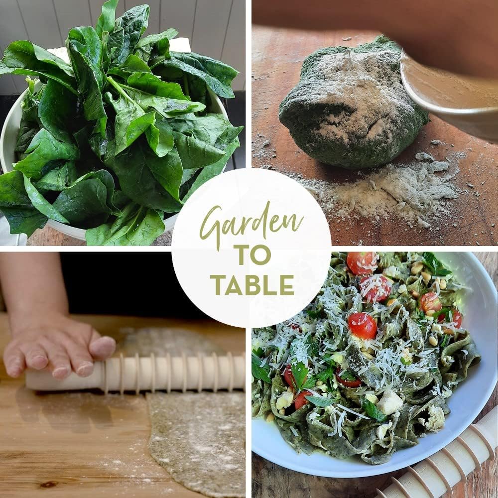 Wooden Pasta Cutter Pappardelle Pasta Maker Rolling Pin Made in Italy with Pasta Recipes