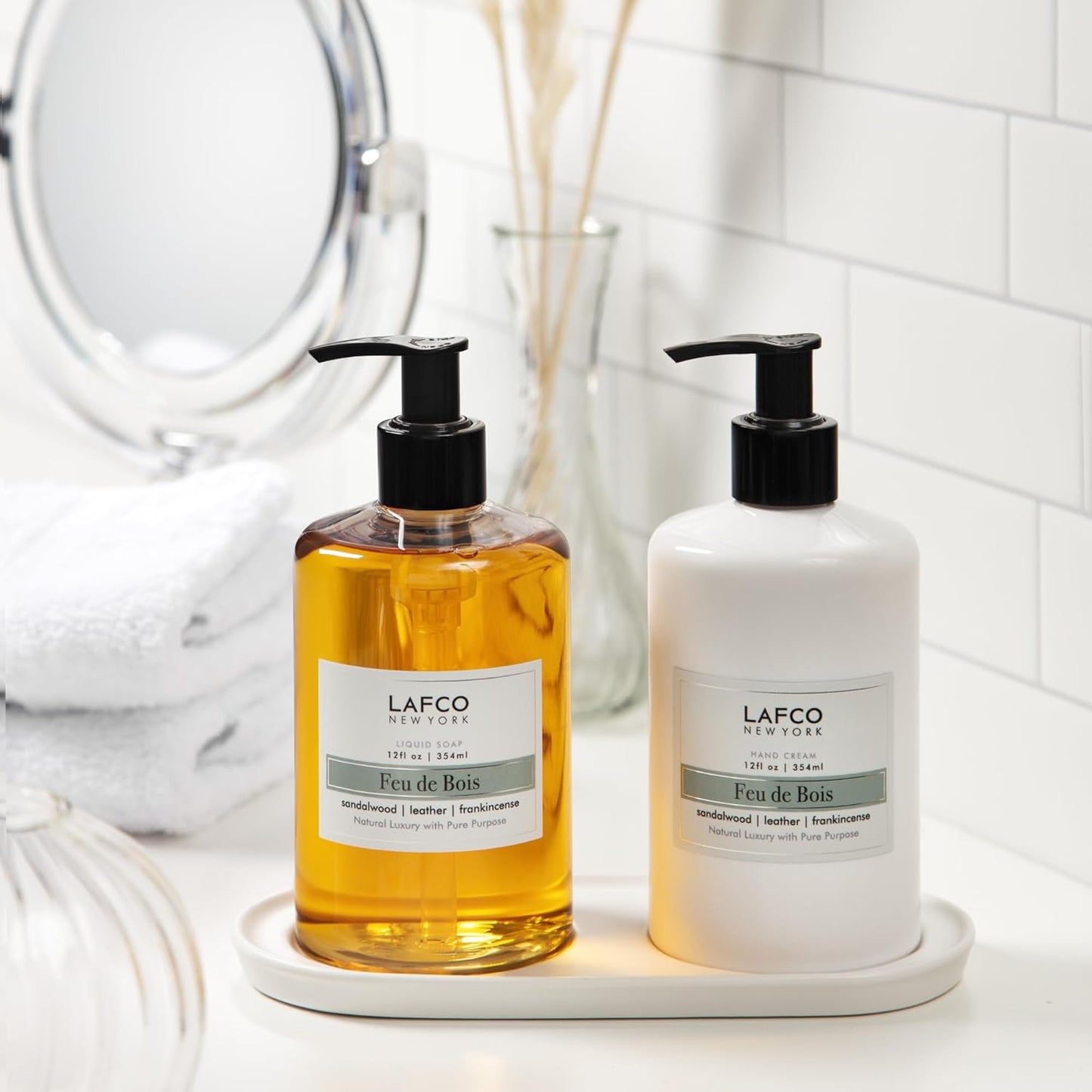 LAFCO New York Ceramic Hand Care Tray - Display Fragranced Hand Care Products - Matte Finish