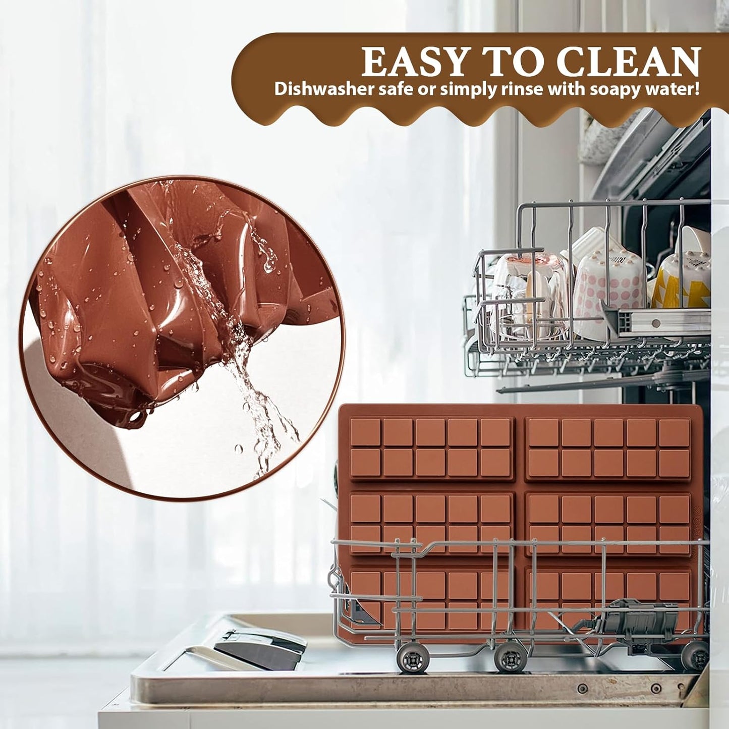 HKNMTT Chocolate Bar Molds Silicone 10 Snap Deep Moulds for Pistachio Dubai Wax Candy Energy Protein Bars, Food Grade Non stick Home DIY Handmade Gifts