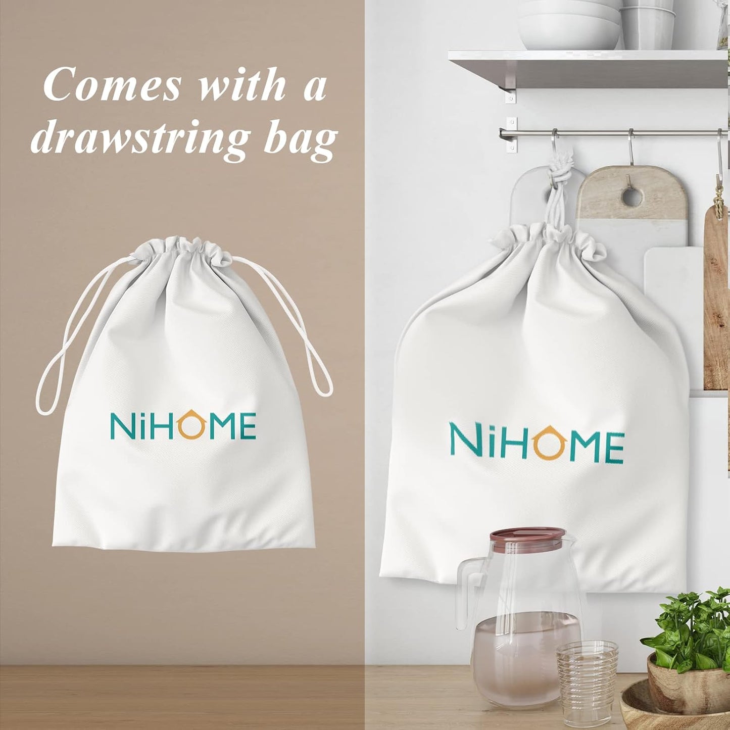 NiHome Magnetic Acacia Wood Charcuterie Board Large 26”x13” Cheese Board Splice Serving Boards for Entertaining, Beautiful Personized Christmas Wooden Square Semicircular Charcuterie Boards Set