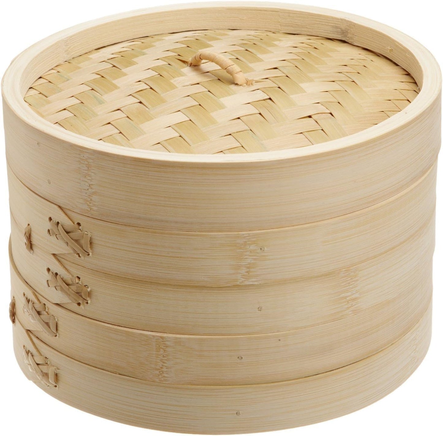 JapanBargain 2223, Large Chinese Bamboo Steamer Steaming Basket for Vegetable Seafood Dim Sum Dumpling Bun Egg , 10-inch