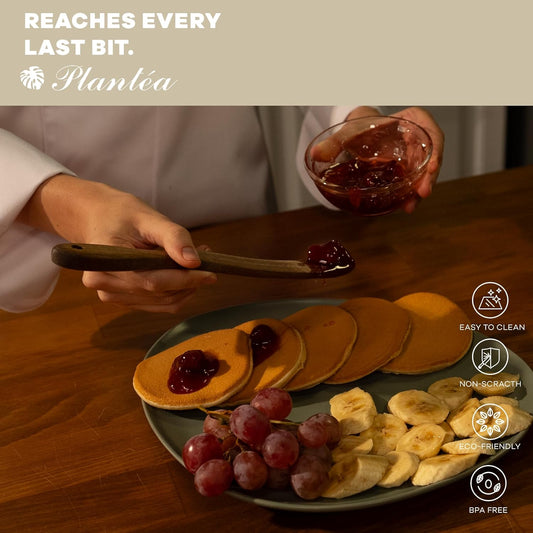 Skinny Wooden Spurtle for Sourdough Starter – Handcrafted Wooden Sourdough Stir Stick & Spatula – Multipurpose Spurtle for Bread Dough Mixing, Cooking & Baking Tools Set