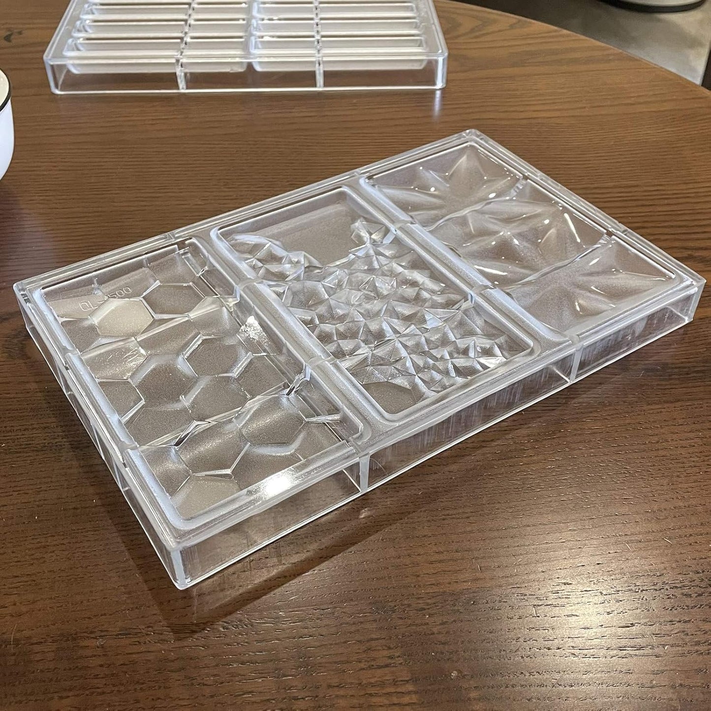 3 In 1 Polycarbonate Chocolate Bar Mold Large Break-Apart Candy Tray