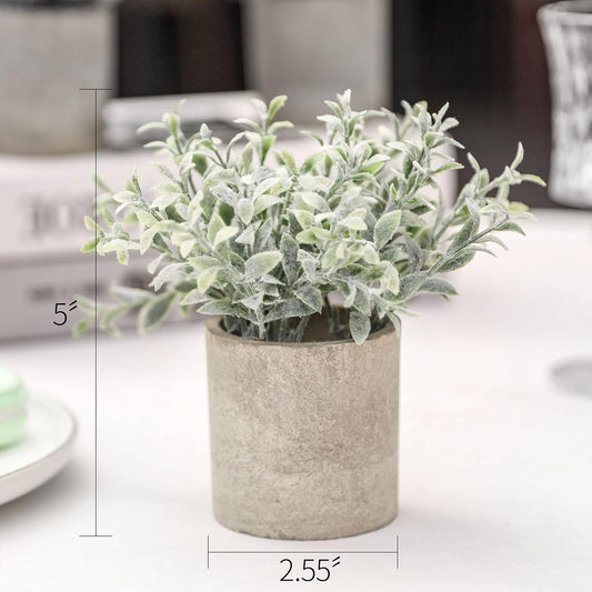 Der Rose 6pcs Mini Fake Plants Artificial Potted Plants Desk Plants for Home Office Farmhouse Bathroom Bedroom Decor