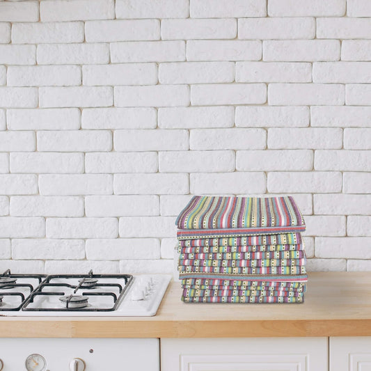 Urban Villa Cloth Napkins Set of 12 20x20 Inches 100% Cotton Napkins Cloth Washable Durable Reusable Absorbent Table Dinner Napkins Cloth for Hotel Lunch Restaurant Weddings Parties – Blue Stripes