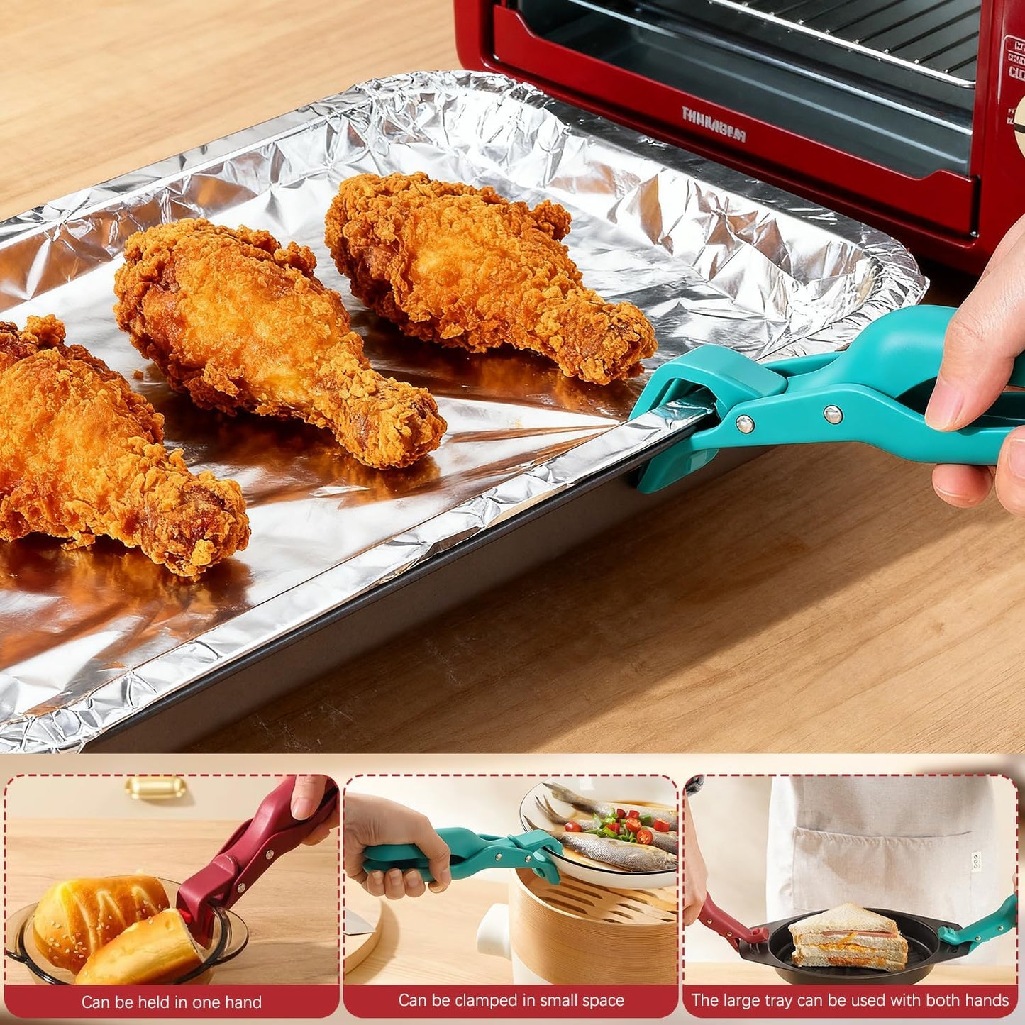 Hot Plate Gripper, New Hot Plate Grippers Tongs, Anti Scald Bowl Holder Clip, Bowl Dish Plate Grabber Clips Tongs Clamp Holder, For Air Fryer & Food Steamer & Oven & Microwave Oven (2 All)