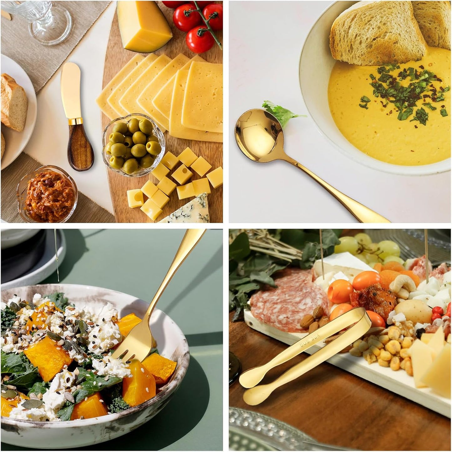 Charcuterie Accessories(25 Psc), Cheese Spreaders For Charcuterie Board, Mini Serving Spoons, Blank Toothpick Flags, Bowl For Christmas Pastry Making, forks And Mini Serving Tongs