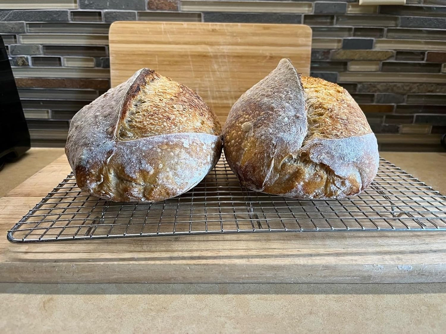 Banneton Bread Proofing Basket, Sourdough Bread Baking Supplies, Oval Rattan Rising Proofing Baskets Bowls Set of 2, Artisan Sourdough Bread Gifts for Home Bakers