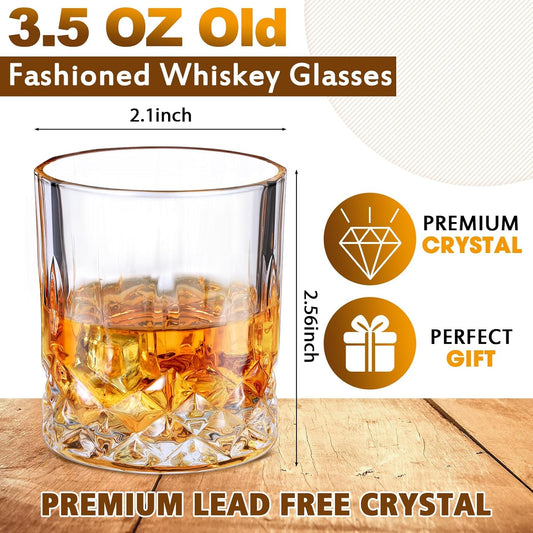 Yaomiao 24 Pcs Shot Glasses Bulk 3.5 Ounce Small Liquor and Spirit Glasses Heavyweight Durable for Tequila Whiskey Alcohol Vodka Shots Drinks Mini Glass Cup Coffee Bar Bartender Gifts Holiday Party