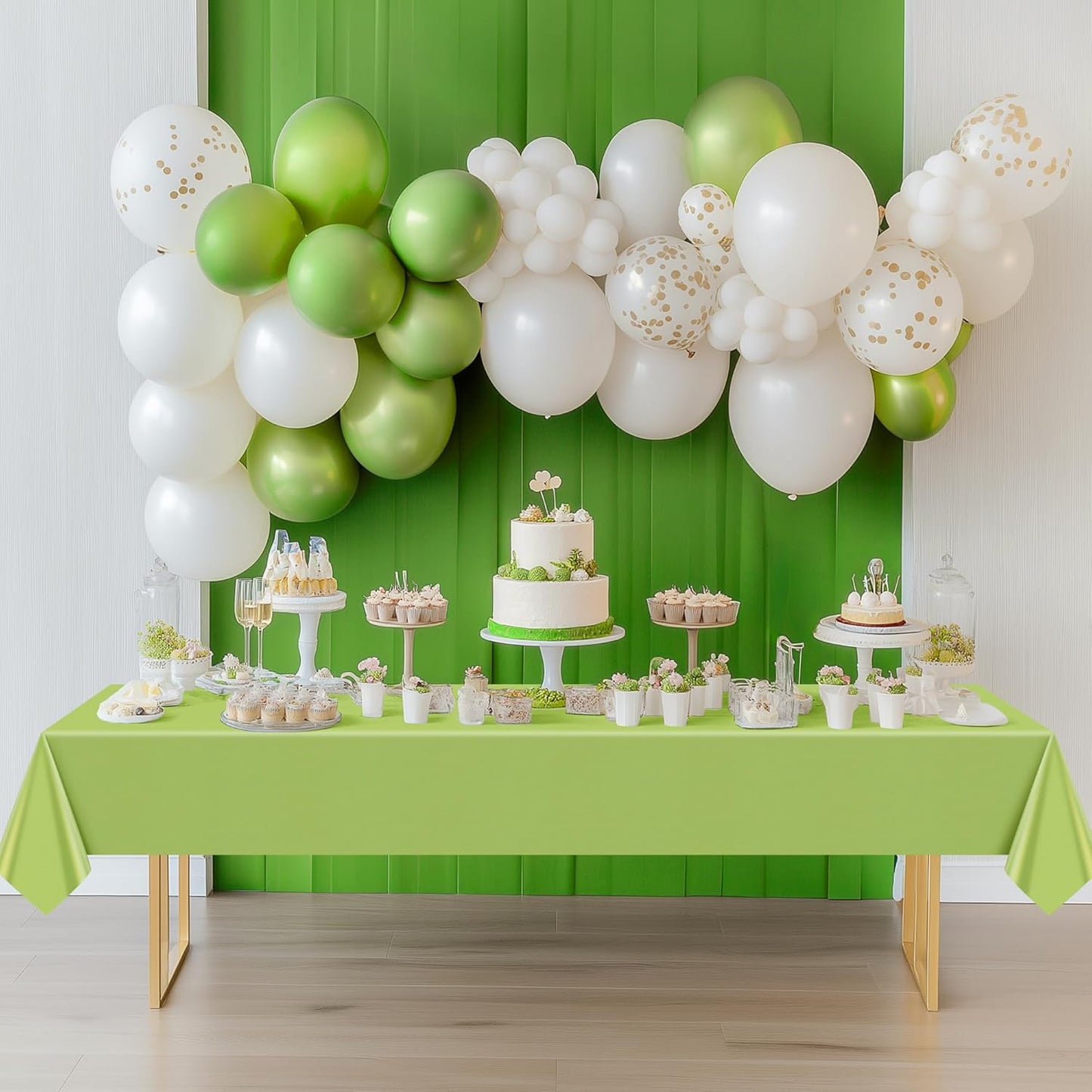 6 Pcs Blue & Orange & Green Series Rectangle Tablecloth, 54x72" Solid Color Waterproof & Spillproof Disposable Plastic Table Cover, Durable Party Tablecloth for Dining, Buffet, Picnic, Outdoor Event