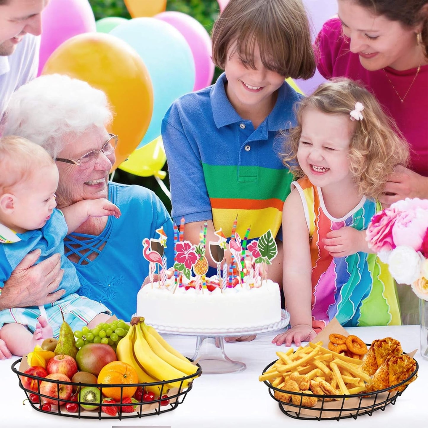 8 Pcs Wire Bread Basket 9.65 x 6.1 x 2.1 IN Oval Metal Dinner Roll Baskets for Serving Fruit Bowl Basket Storage with 50 Sheets Deli Wrappers Paper for Kitchen Table Fast Food Burger