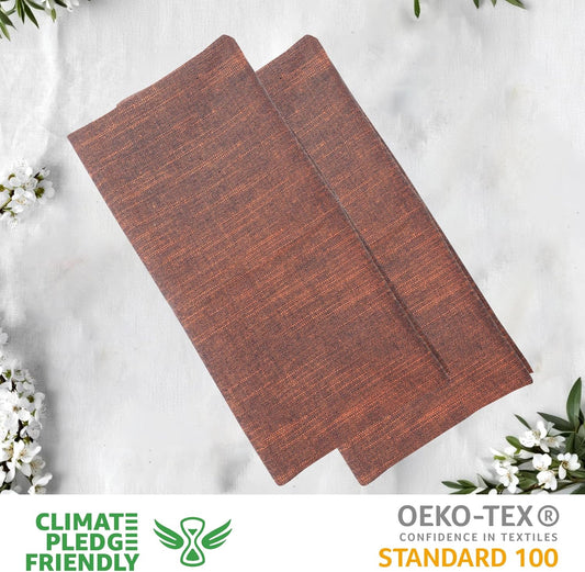 Urban Villa Cloth Napkins Set of 12 20x20 Inches 100% Cotton Napkins Cloth Washable Soft Durable Reusable Absorbent Table Dinner Napkins Cloth for Hotel Lunch Restaurant Weddings Parties-Orange Black