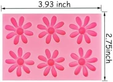 Candy Molds, Daisy Kitchen Cake Baking Decoration, Cookies Chocolate Mold Clay Tool Daisy Series Silicone Mold Flower Silicone Mold
