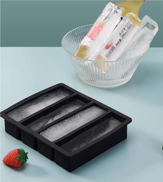2-Piece Silicone Ice Tray Set, suitable for whiskey, cocktails, or butter molds. Freezer molds with dust covers, easy to unmold and clean, reusable.