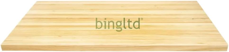 BingLTD - 72" L x 25" Rectangular Birch Butcher Block Standard Countertop with Edge Grain (CT7225-BR-CC)