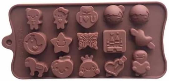Silicone Candy Mold, Mixed Shapes Baking Tray for Chocolate, Fondant, and Sweet Making