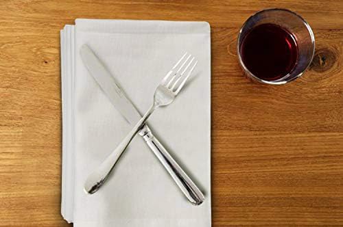 Urban Villa Dinner Napkins Ivory Cloth Napkins Set of 12 DinnerNapkins 20X20 in Cotton Dinner Napkins Everyday Use Oversized Cloth Napkins with Mitered Corners 1 in Hemmed DinnerNapkins