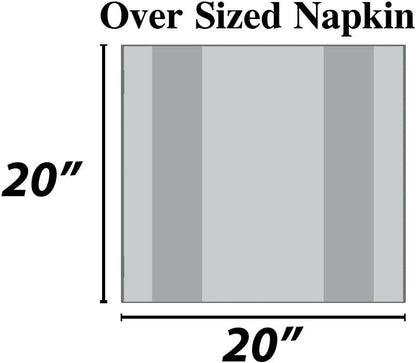 Urban Villa Dinner Napkins Pizza Print Cloth Napkins (Set of 12) Oversized 20x20 Inches 100% Cotton Premium Quality Soft Durable with Mitered Corners Reusable Washable Everyday Use Napkins