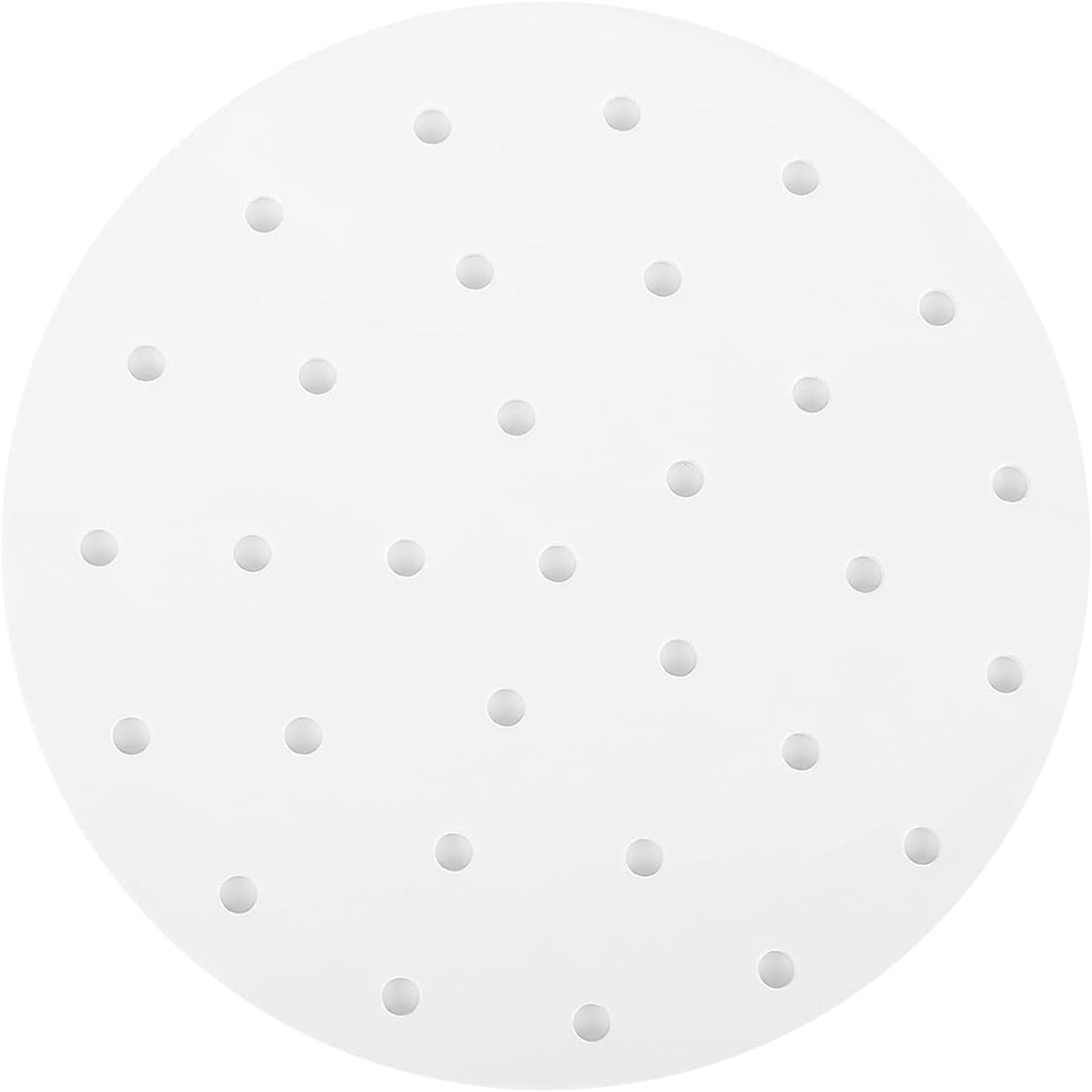 100pcs 11 Inch Round Air Fryer Liners, Fits 12-Inch Bamboo Steamer Baskets, Premium Perforated Parchment Paper Sheets, Non-stick Basket Mat, Perfect for Steaming/Baking/Air Fryers/Cooking