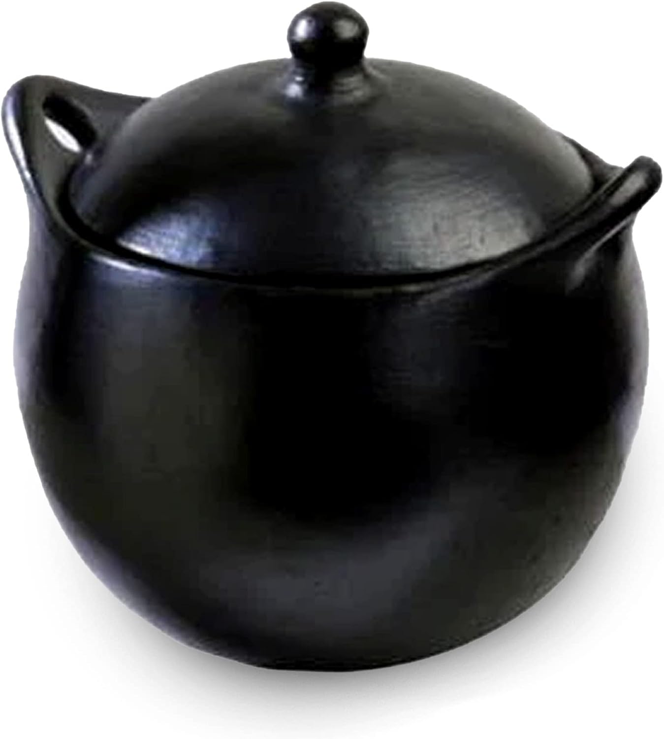 Authentic Chamba Soup & Bean Pot - Elegant Handmade Black Clay Dutch Oven with Cover - Perfect for Soups, Beans, Stocks & More - Versatile & Durable