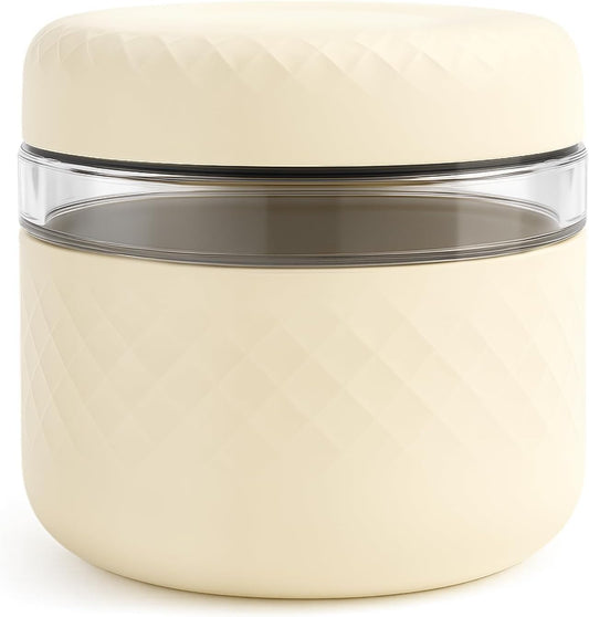 24 oz Glass Lunch Bowl Container with Lid | Leak & Spill Proof, BPA-Free, Microwave & Dishwasher Safe, Airtight Meal Prep & Food Storage Jar for Lunch, Salad, Soup, Overnight Oats, Stew, Yogurt