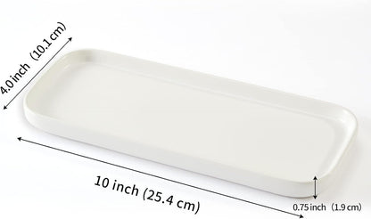 CosyCorner Ceramic Bathroom Tray, White, 9.8in x 3.9in x 0.7in
