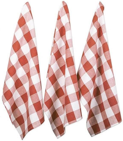 Urban Villa Kitchen Towels Set of 6 Buffalo Checks Rust Kitchen Towels 20X30 Inches 100% Cotton Highly Absorbent Kitchen Towels Premium Quality Ultra Soft Mitered Corners KitchenTowels