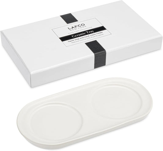 LAFCO New York Ceramic Hand Care Tray - Display Fragranced Hand Care Products - Matte Finish