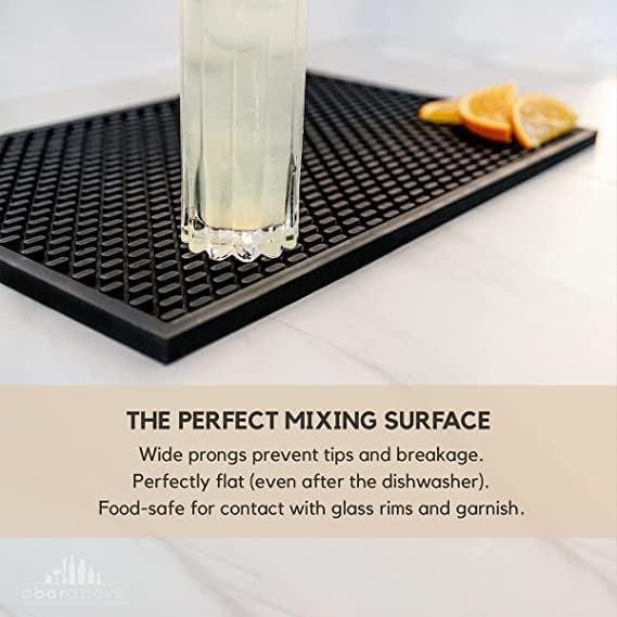 Premium A Bar Above Heavy Duty Bar Mat, Food Safe Silicone Mat, Mats for Bartending and Coffee, Commercial Strength Bartender Accessories, Dish Drying Mats for Kitchen Counter, Barista Accessories