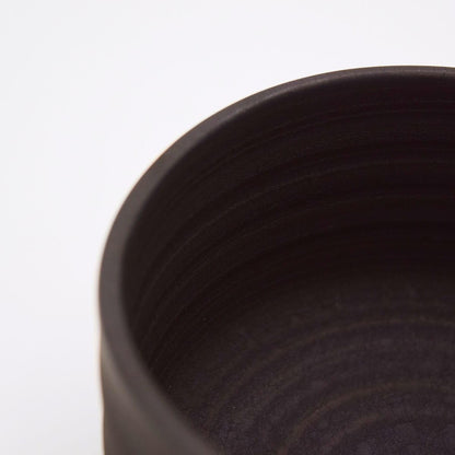Ceramic Matcha Bowl – Handmade Chawan Matcha Bowl, Japanese Bowl, Charcoal Gray, 21.1 oz, 620ml Made in Japan