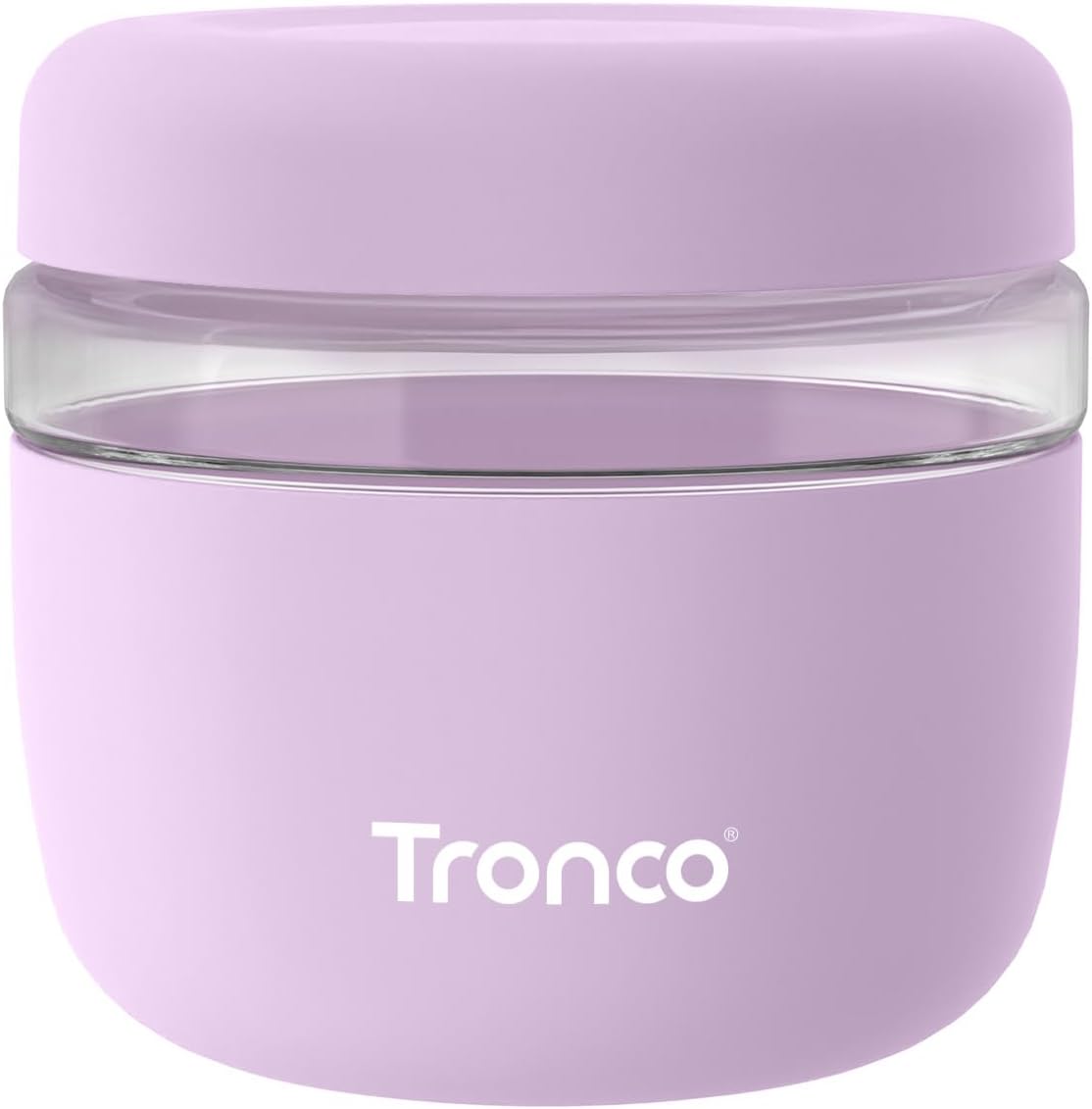 Tronco 24 oz Glass Food Storage Containers with Lids, Airtight, Leak & Spill Proof Glass Lunch Bowls for Meal Prep, Salad, Yogurt, Soup & Stew, Microwave & Dishwasher Safe, BPA-Free, Set of 1