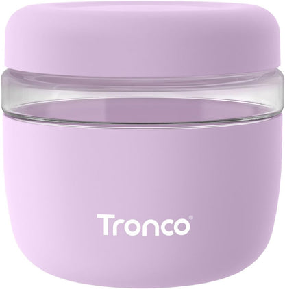 Tronco 24 oz Glass Food Storage Containers with Lids, Airtight, Leak & Spill Proof Glass Lunch Bowls for Meal Prep, Salad, Yogurt, Soup & Stew, Microwave & Dishwasher Safe, BPA-Free, Set of 1