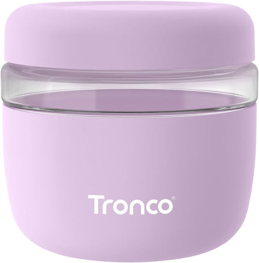 Tronco 24 oz Glass Food Storage Containers with Lids, Airtight, Leak & Spill Proof Glass Lunch Bowls for Meal Prep, Salad, Yogurt, Soup & Stew, Microwave & Dishwasher Safe, BPA-Free, Set of 1