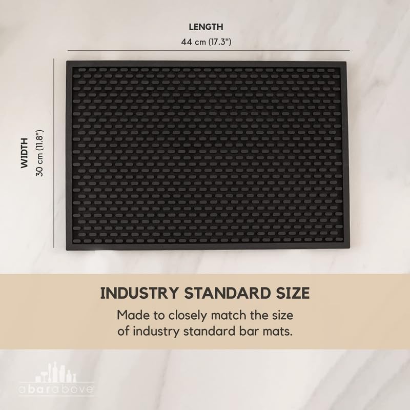 Premium A Bar Above Heavy Duty Bar Mat, Food Safe Silicone Mat, Mats for Bartending and Coffee, Commercial Strength Bartender Accessories, Dish Drying Mats for Kitchen Counter, Barista Accessories