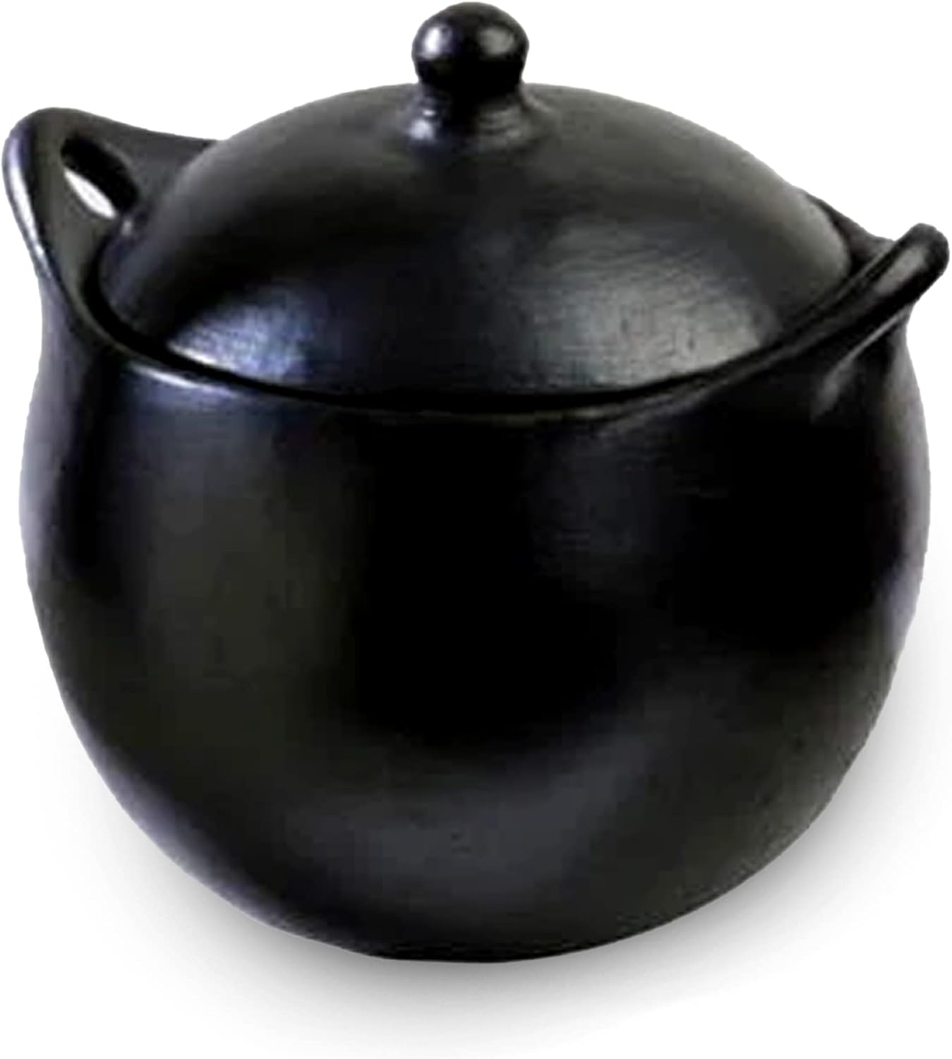 Authentic Chamba Soup & Bean Pot - Elegant Handmade Black Clay Dutch Oven with Cover - Perfect for Soups, Beans, Stocks & More - Versatile & Durable